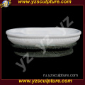 Домашнее украшение белый мрамор круглая каменная ванна